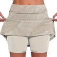 thumbnail image 1 of TrendOFT Shorts Athlétiques pour Femmes Été Course Taille Haute Jupe-Short de Tennis avec 2 Poches Fente Latérale Jupe Mini Jupe Shorts de Randonnée Shorts d'Entraînement pour Femmes Beige XXXXXL, 1 of 6