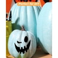thumbnail image 6 of 12 Pcs Assorted Blue Plastic Pumpkins for Decorating - Artificial Foam Pumpkins for Fall Decor, Thanksgiving, Halloween, Wedding & Party, DIY Craft Fake Pumpkin for Table Centerpiece, 6 of 12
