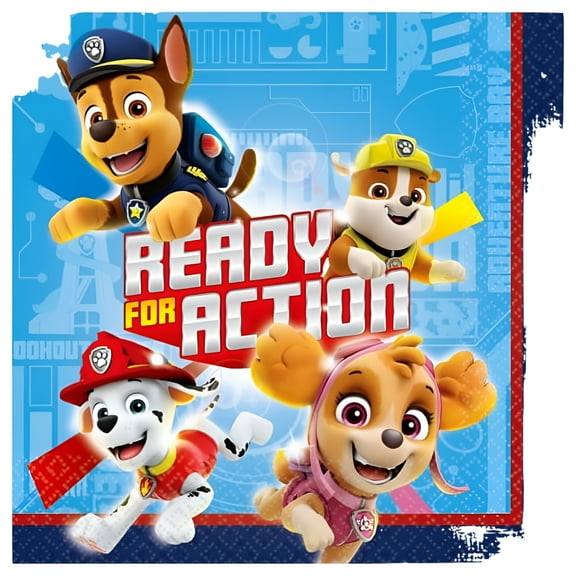 Paw Patrol Disposable Multicolor Adventure Theme Napkins
