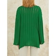 thumbnail image 4 of Liacowi Women Juniors Knitted Sweater Long Sleeve V-Neck Pullover Retro Jumpers Tops Fall Loose Knitwear for Teen, 4 of 6