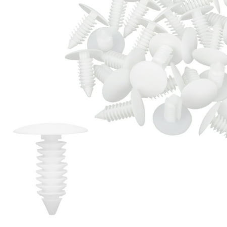 

40pcs 8mm Car Plastic Rivets Interior Weatherstrip Clips White