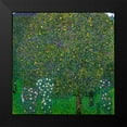 thumbnail image 2 of Klimt, Gustav 12x12 Black Modern Framed Museum Art Print Titled - Roses Under Trees 1904, 2 of 5