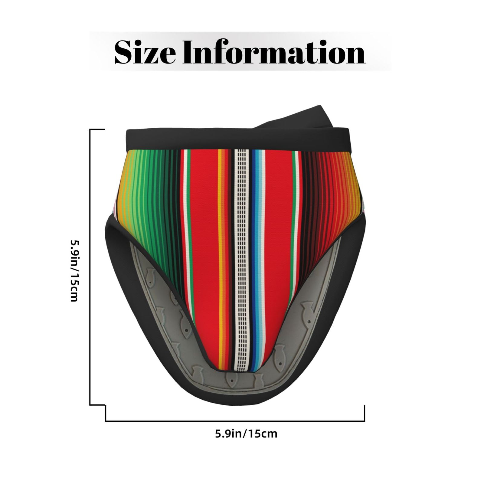 Vsdgher Mexican Serape Blanket Stripes Non-Slip Mini Oven Mitt Set, Short Oven Mitts for Baking Grilling Barbecue Microwave, 5.9"x5.9"in