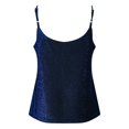 thumbnail image 4 of Glisme Tank Tops For Women Bling Tank Tops For Casual Slim Crop Top Short Sleeve Sleeveless V Neck Solid Color Tank Top Camisole Trend Dark Blue T Shirt, 4 of 5