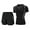 Black+ Black A, variant on XBASW Mens Swim Short Swimsuit 2 Piece Sets Summer Sun Protection T Shirts and Swim Trunks with Pockets Quick Dry Beach Outfits M-4XL