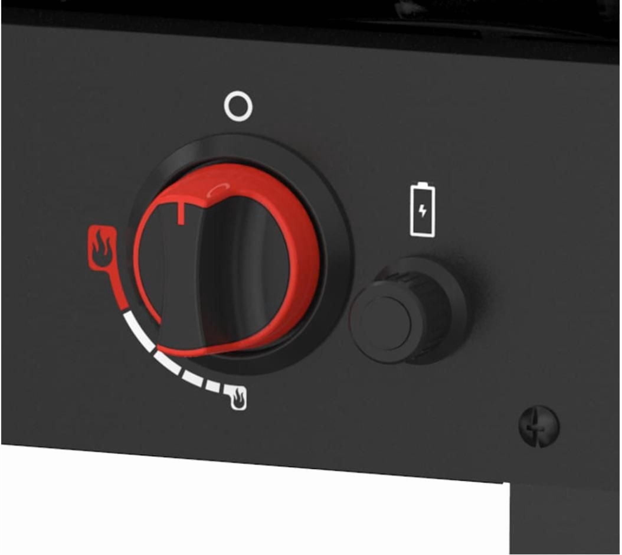 Daytona 2-Burner Propane BBQ Gas Griddle in Black with Hinged Lid