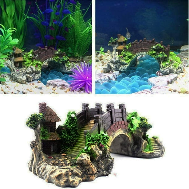Rongmo Aquarium Ornaments Resin Bridge Decorations - Fish Tank Supplies Accessories