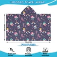 thumbnail image 2 of Fairy Princess Magic Pattern Hooded Bath Towel，60"x35" for Ages 3 To 12 Kids, Quick Dry Lightweight Soft Microfiber Hood Beach Towel Cover Up for Kids, 2 of 7