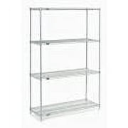Nexel 14487C Nexel Chrome Wire Shelving, 48W X 14D x 74H