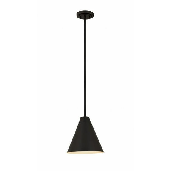 1 Light Pendant in Sleek Style 12 inches Wide By 12.5 inches High-Matte Black Finish Bailey Street Home 372-Bel-4529423