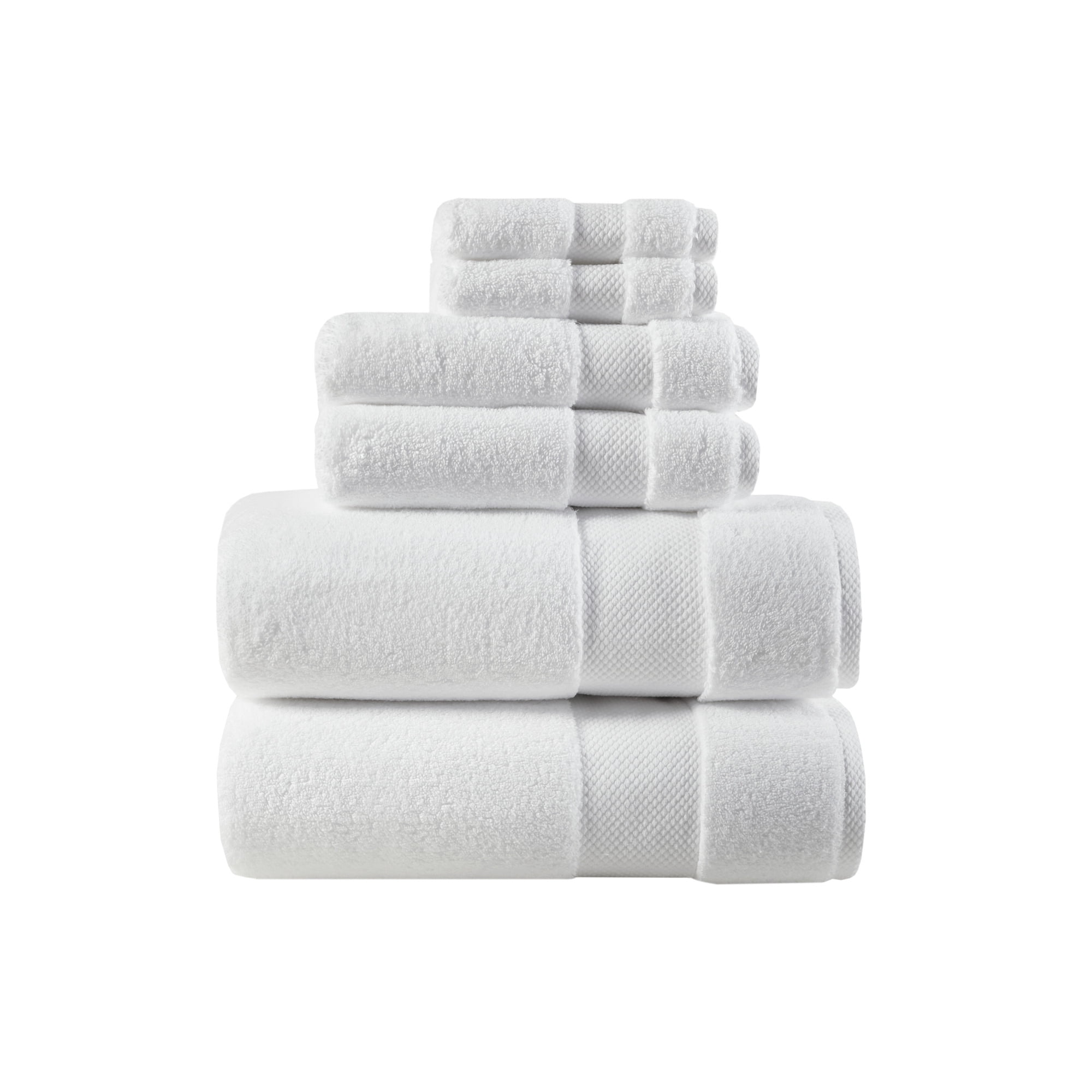 Home Essence Splendor 1000gsm 100 Cotton 6 Piece Towel Set White Walmart