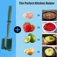 thumbnail image 5 of Meat Chopper - Beef Smasher Hamburger Grinder Meat, Premium Heat Resistant Nylon Potato Masher Mix Tool - 5-Blade Food Mixer, BPA-Free Kitchen Tool (1, Green), 5 of 7