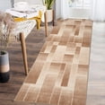 thumbnail image 3 of Modern Geometric Patchwork Area Rug 2x6 Runner Rugs for Living Room, Soft Throw Carpet Floor Decor for Entryway Dining Room Office Nursery Khaki, 3 of 7