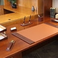 thumbnail image 2 of Dacasso Brown Crocodile Embossed Leather Desk Set, 10-Piece, 2 of 4