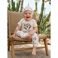 thumbnail image 5 of BemeyourBBs Hello I'm New Here Newborn Baby Boys Come Home Outfit Mallard Duck Embroidery Short Sleeve Romper with Pants Hat Cute Infant Summer Clothes, 5 of 9