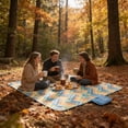 thumbnail image 5 of Extra Large Waterproof Picnic Blanket, Sand Proof Beach Mat, Moisture Resistant Camping Tent Pad, Portable Foldable Grass Mat for Travel, Hiking, Park, Beach, Oxford Cloth for Outdoor, 71*57in, A, 5 of 6