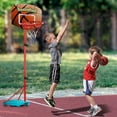 SUPER JOY Basketball Hoop Set with 3 Balls for Kids, 2.7 to 6.3Ft Adjustable Height Indoor