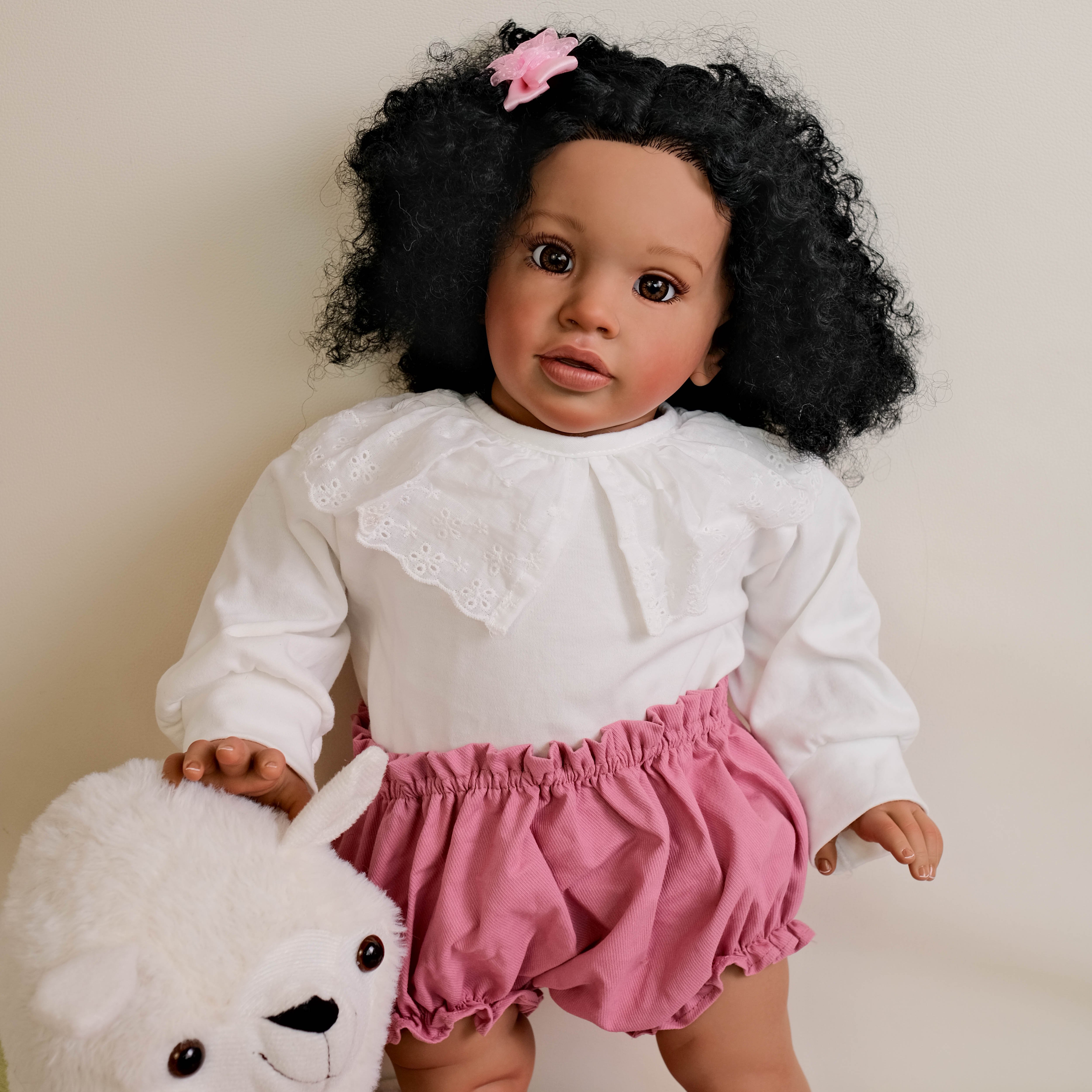 Lifelike Reborn Baby Dolls 26 inch Cloth Body African American Newborn Realistic Newborn Baby Dolls with Outfit and Gift Box for 3+ Year Old Kids