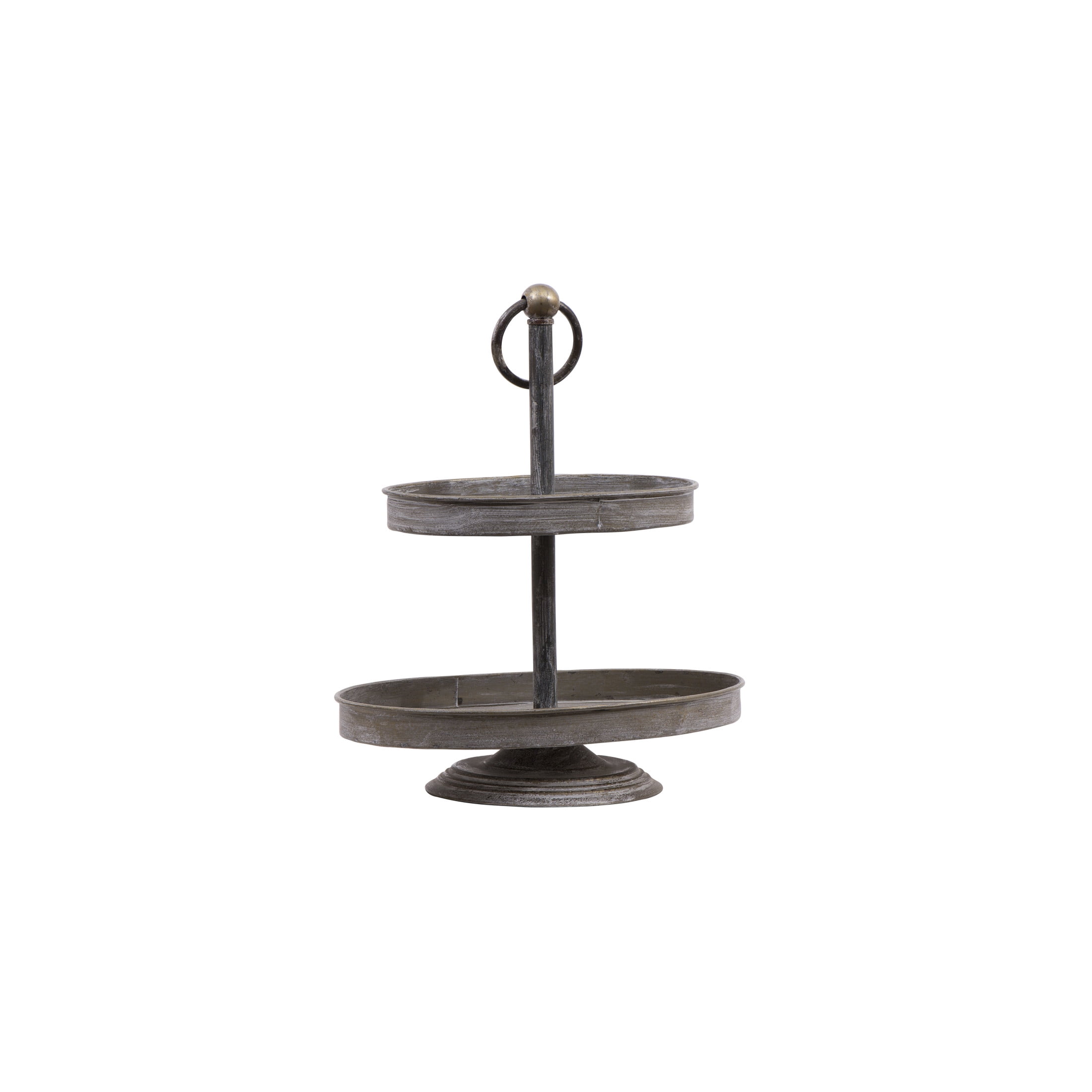 Creative Co-Op Decorative Metal 2-Tier Tray