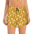 thumbnail image 4 of Lsque Daisies Flowers Printed Women's Running Shorts with Liner Pockets,Elastic Quick Dry Workout Athletic Gym Yoga Shorts,Womens High Waist Shorts-, 4 of 9