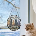 thumbnail image 5 of Stained Glass Window Hanging - 5 Cats on a Branch Suncatcher for Window Doors Home Decoration and Christmas, Mother's Day Father's Day Birthday Gifts for Women, Men, and Mom,, 5 of 6