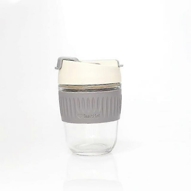 Coffee Cup Portable Double Drink Coffee Glass Water Cup With Straw Non-slip Travel Mug Milk Juice Tea Cup