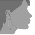 thumbnail image 4 of LTC Designs Sterling Silver Threader Box Chain Earrings with 8mm Aventurine Beads, 4 of 5