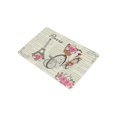 thumbnail image 2 of MKHERT Paris Eiffel Tower Vintage Bicycle Poster Newspaper Doormat Rug Home Decor Floor Mat Bath Mat 23.6x15.7 inch, 2 of 3