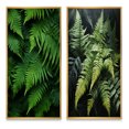 thumbnail image 2 of Designart "Enchantment with Ferns I" Ferns Framed Wall Art Set Of 2 - Green Floral Frame Gallery Set For Office Decor, 2 of 6