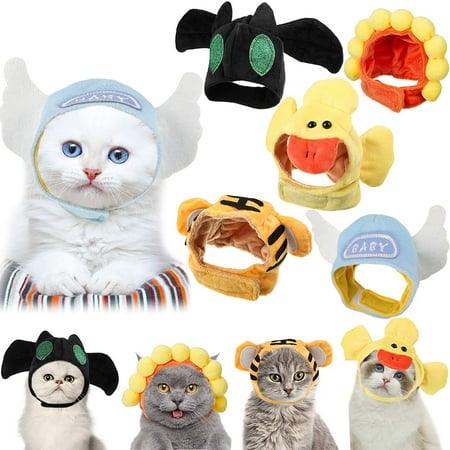 5 Pieces Cartoon Pet Hat Cute Cat Cap Sunflower Angel Duck Bat Tiger Shaped Soft Cap Adjustable Party Accessories Breathable Headwear for Cat Kitten Puppy Pet | Walmart Canada 5 Pieces Cartoon Pet Hat Cute Cat Cap Sunflower Angel Duck Bat Tiger Shaped Soft Cap Adjustable Party Accessories Breathable Headwear for Cat Kitten Puppy Pet | Walmart Canada