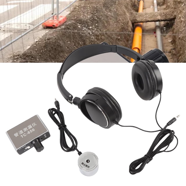 Detector De Fugas De Agua, Detector De Fugas De Tuberías De Agua Subterránea De Alta Penetración De Metal ABS De Doble Sonda Para Tuberías De Acero