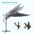 thumbnail image 5 of Sonerlic 10ft Outdoor Patio Hanging Offset Umbrella with Steel Frame for Yard,Poolside and Deck,Anthracite, 5 of 6