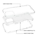 thumbnail image 3 of for iPhone 13 Clear Case, Transparent Hybrid Phone Case [Rugged PC Back & Silicone/TPU Bumper & Hard PC Front Frame] Non-Yellowing Slim 3-in-1 Protective Cover for iPhone 13, White, 3 of 6