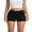 Black, variant on Michellecmm Women Low Rise Shorts Elastic Solid Color Ruched Trendy Shorts