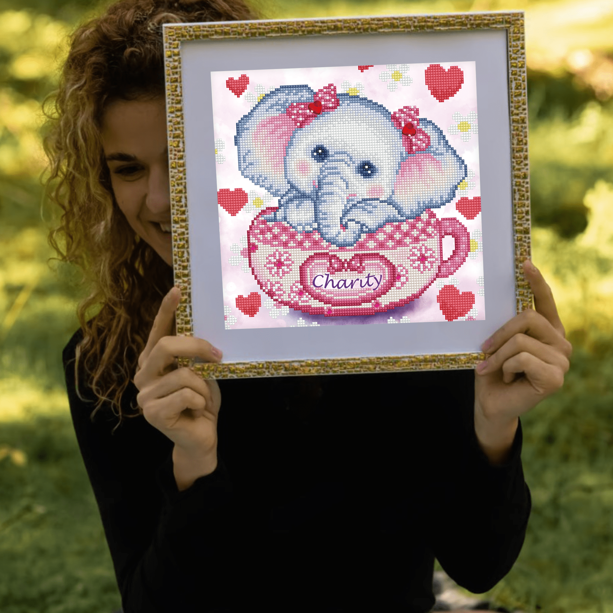 Diamond Dotz Charity Elephant Diamond Painting Kits for Adults - Diamond Art Kits a Relaxing Creative Craft Kit with Dotz Gems 12"x12"