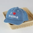 thumbnail image 7 of FAOWME Spring Thin Children Denim Hat LOVE MAMA Tongue Hat For Boys Girls Casual Hat Light Blue 1-3 Years, 7 of 7