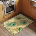 thumbnail image 2 of Bathroom Rugs 2x3 Ft, Vintage Peacock Feathers Non Slip Area Rugs for Kitchen Bedroom Entryway, Retro Abstract Art Watercolor Washable Carpet Runner Rug Floor Mats for Bedroom Home Decor, 2 of 9