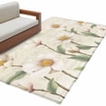 thumbnail image 2 of Area Rug for Living Room, White Floral Non-Slip Indoor Large Carpet for Bedroom/Dining Room, Spring Country Vintage Flower Leaf Plant Washable Low-Profile Rectangle Floor Mat Runner Rugs - 2.7 x 5 Ft, 2 of 7