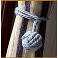 thumbnail image 2 of GHSDFBB Lot de 4 Attaches de Rideaux en Coton Naturel, Attaches de Rideaux Décoratifs Faits à la Main (Gris), 2 of 7