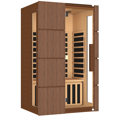 thumbnail image 6 of BUPPLEE 2 Person Infrared Sauna with Red Light Therapy Lamp, Bluetooth and 7-Color Lighting for Indoor Home Spa, Walnut, 6 of 10