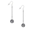 thumbnail image 2 of Delight Jewelry Silvertone Faith in Circle - Silver-tone Long Sparkle Dangle French Earrings, 2 of 4