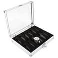 thumbnail image 3 of Greensen 1Pc 6/12 Grid Slots Aluminum Rectangle Watch Jewellery Display Storage Organizer Box Case New, Aluminum Watch Storage Case, Aluminum Watch Box, 3 of 3