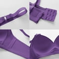 thumbnail image 6 of Amidoa Womens Bras Plus Size Purple Push-up No Underwire Rhinestone Bra Lingerie for Women M, 6 of 6