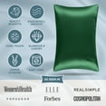 thumbnail image 4 of Bare Home Satin Pillowcase Set - Luxury Pillowcases - Soft and Smooth - Breathable - Zipper Closure - Standard, Forest Green, 4 of 8
