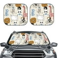 thumbnail image 2 of Haiem Hand Drawn Animals Car Windshield Sun Shade (2 Pieces) Foldable Windshield Sun Shade Car Accessories for Truck SUV Pickup-Large, 2 of 7