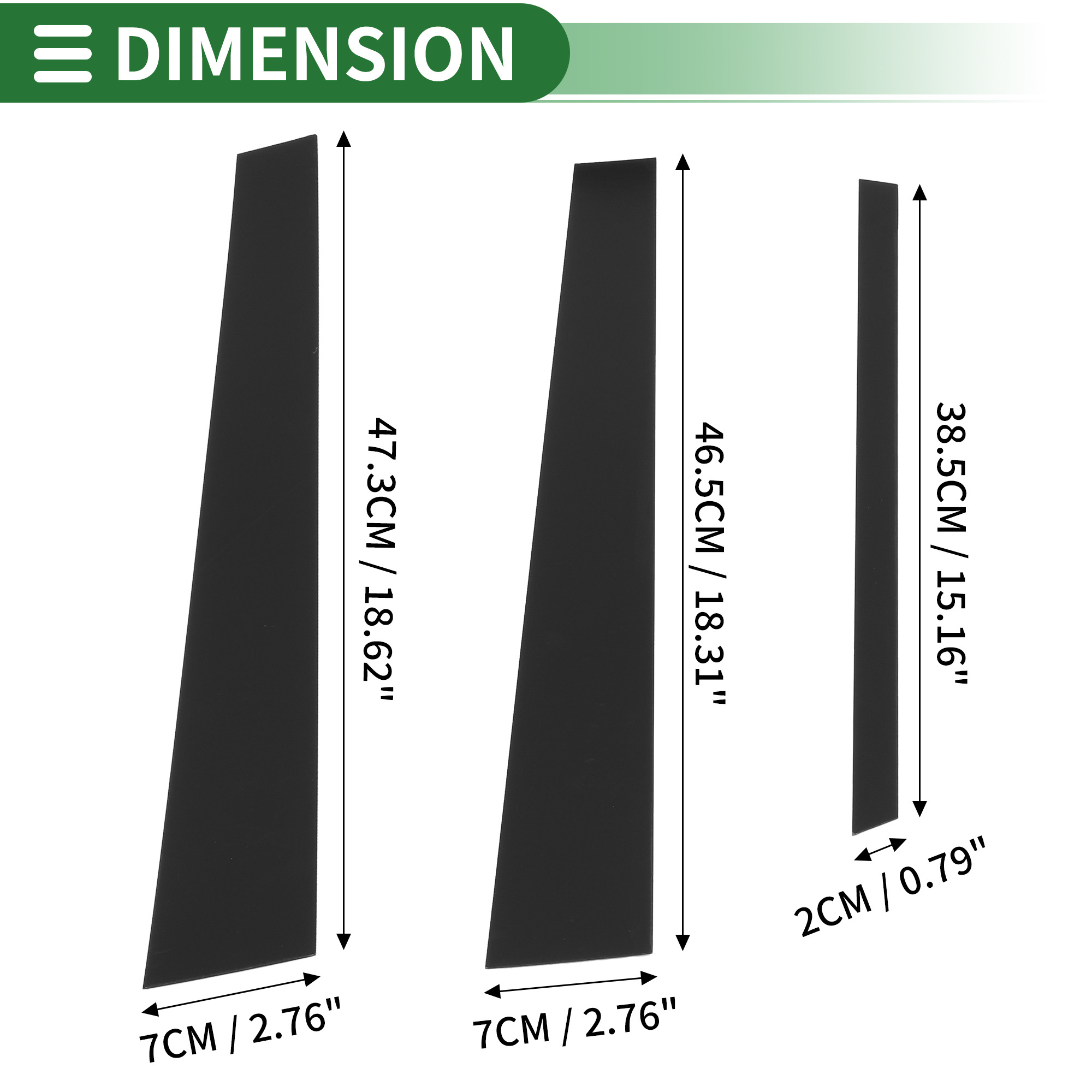 Unique Bargains 6Pcs Door Pillar Window Trim For Lexus LS 2001-2006 Black