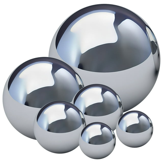 UPGRATOR 6 Pcs Boules de Jardin en Acier Inoxydable pour Polissage de Miroir