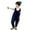 w93# Navy360, variant on Christmas Outfit For Kids Thick Padded Snowsuit Sleeveless Solid Button Down Jumpsuit Wadded Suspender Ski Pants Overalls Trousers Warm Soft Jogging Sets,Black,4-5 Years