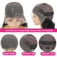 thumbnail image 3 of Peluca IJFMMEL Bob de pelo humano, 13 x 6 pulgadas, ondulado, HD, encaje frontal, 14 pulgadas, 3 of 7