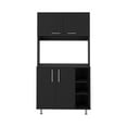 thumbnail image 6 of Living Room Cabinets 95 Pantry Kit, Four Legs, Double Door Cabinet, Three Shelves -Black,Primary Living Space Cabinets, 6 of 7